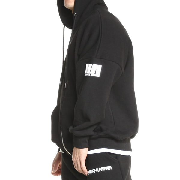 ANDERO PUSHA MUSCLE BROTHERS FULL ZIP CASUAL HOODIE PULLOVER - boopdo