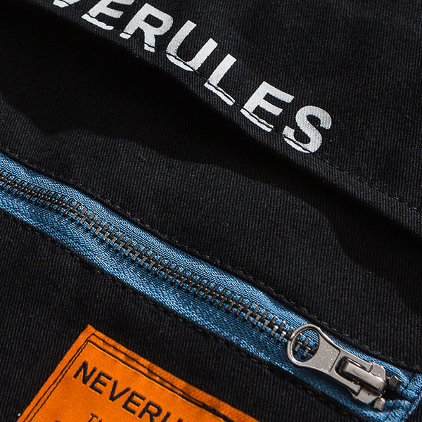 JEJOLI REZO DENIM JEAN POCKET JOGGER PANTS IN BLACK - boopdo