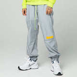 NFWYS ZAOBAMO HAMMER SHAPED STRIPED REFLECTIVE SWEATPANTS IN GRAY - boopdo