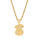 TREVORZA ZIRCON MONEY BAG JEWELRY NECKLACE - boopdo
