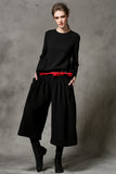 C4MORE HIPSTER MASTER YODA DESIGN WIDE LEG PANTS WITH RED BELT - boopdo