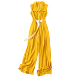 BBL DESIGN UTILITY BELTED JUMPSUIT IN YELLOW - boopdo