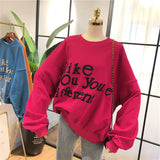 SIMDA I LIKE YOU ARE DIFFERENT RELAXED SWEATSHIRT - boopdo