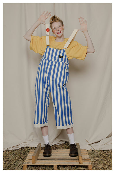 TYAKASHI EASY DUNGAREE IN BLUE STRIPE - boopdo