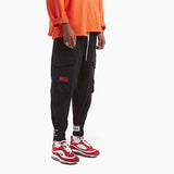 YOPPO EVOLUA MULTI POCKET TAPERED SWEATPANTS IN BLACK - boopdo