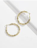 UZL DESIGN HOOP EARRINGS IN TEXTURE IN GOLD PLATED - boopdo