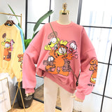 SIMDA GARFIELD OVERSIZED SWEATSHIRT - boopdo