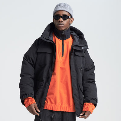 SHOTE SINN HE ON THE EDGE JAPANESE DESIGN REED HOODED JACKET - boopdo