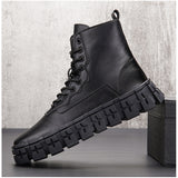 VOKO ZACRIE BRITISH STYLE CHUNKY SOLE UNISEX SNEAKER BOOTS - boopdo