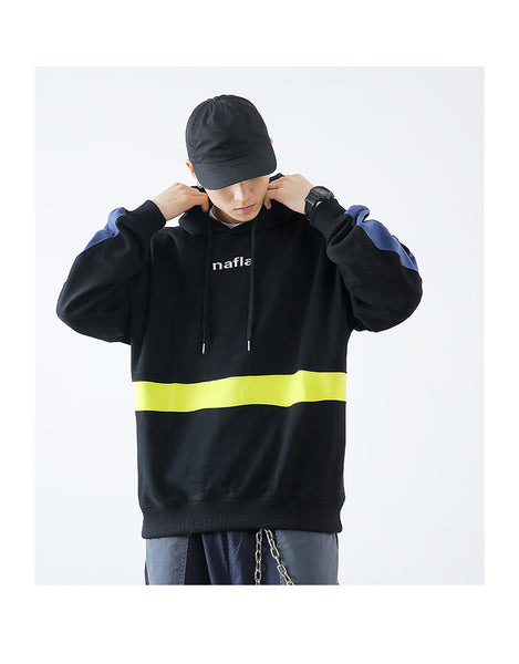 ZEPZU FERGO NAFLA ALPHABET PRINT HOODIE SWEATSHIRT - boopdo