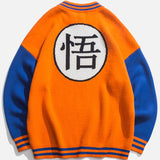 ANIME DRAGON BALL CHINESE CHARACTER CREW NECK KNIT SWEATER - boopdo