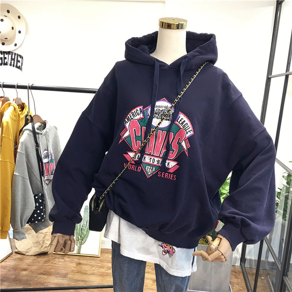 SIMDA VINTAGE INSPIRED HOODIE WITH PRINT - boopdo