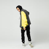 NFWYS METEORITE RIPPED DENIM JEAN JACKET IN YELLOW GRAY - boopdo
