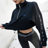 VSEMLEIN DESIGN ZIP FRONT CROPPED TRACK TOP - boopdo