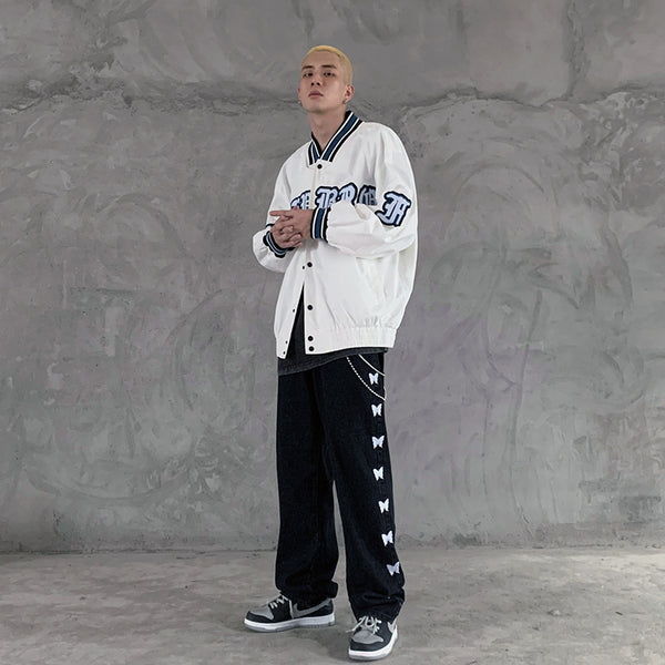 JERMO RHYMONSTER RENOVATION OLD SCHOOL BASEBALL JACKETS - boopdo