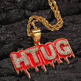 POOYO HTUG STAINLESS STEEL HIPSTER HIP HOP JEWELRY DIAMOND NECKLACE - boopdo