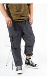 THE ORANGE MAX UNIQKO PLUS SIZE URBAN CLOTHING KNEE ZIPPER CARGO SWEATPANTS - boopdo