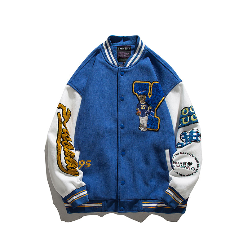 お歳暮 人気 CARTOON BEAR POLAR SANWEIYU BRAVER PRINT BOMBER UNISEX ジャケット・アウター