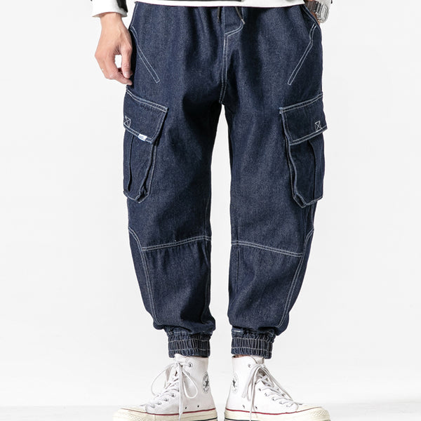 ZAWELL ROYDA MIHDAJ DENIM JEAN CASUAL TRACK PANTS - boopdo