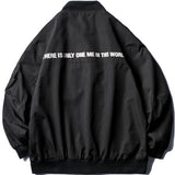 VIGOLAMO OBLIQUE HIGH NECK BASEBALL WINDBREAKER JACKET - boopdo