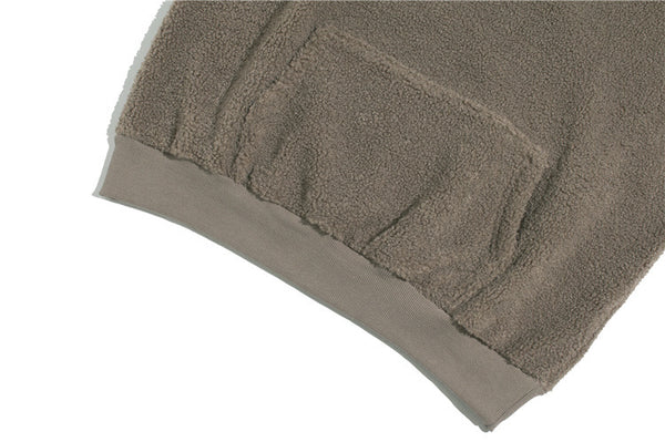 ZAHARA ZADLIE FAUX FUR HOODIE PULLOVER WITH KANGAROO POCKET - boopdo