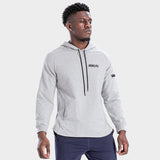 IRON LIFE FITNESS PERFORMANCE SPORTSWEAR HOODED SWEATSHIRT IN GRAY - boopdo