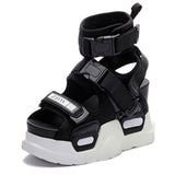 BOOPDO YEISON MANNING WEDGED PLATFORM SANDALS WITH ANKLE STRAP - boopdo