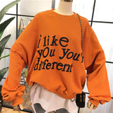 SIMDA I LIKE YOU ARE DIFFERENT RELAXED SWEATSHIRT - boopdo