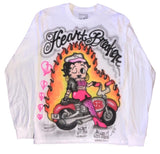 POLEMIA BAD BOYZ HEART BREAKER BETTY GRAFFITI LONG SLEEVE T SHIRT - boopdo