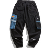 JEJOLI REZO DENIM JEAN POCKET JOGGER PANTS IN BLACK - boopdo