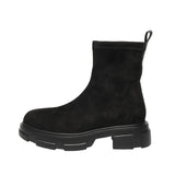 CHUCHA WORZIE BRITISH DESIGN THICK SOLED CASUAL MID BOOTS IN BLACK - boopdo