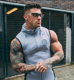 MIRA MUSCLE COTTON FITNESS TRAINING HOODIE VEST - boopdo