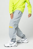 NFWYS ZAOBAMO HAMMER SHAPED STRIPED REFLECTIVE SWEATPANTS IN GRAY - boopdo