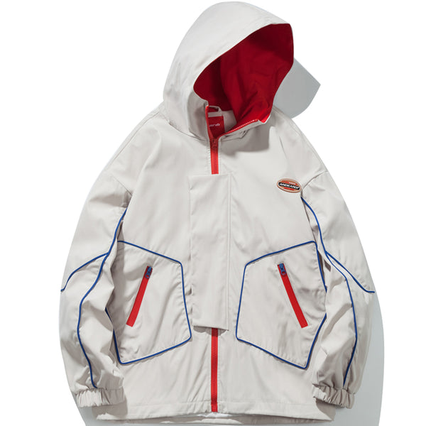 COSMICA TRENCH HOLISTIC OUTDOOR WINDBREAKER HOODED COAT - boopdo
