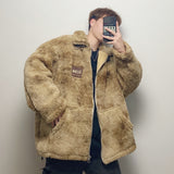 COMU GANJA KOREAN URBAN STYLE WOOLEN THICK JACKET - boopdo