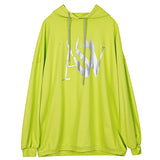 8GIRLS OVERSIZED HOODIE IN GREEN WITH PRINT - boopdo