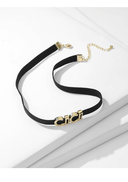 UZL DESIGN CICI CHOKER NECKLACE IN GOLD PLATED - boopdo