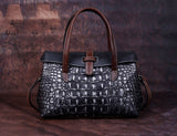 CAPRINOLA EMBOSSED CROCODILE LEATHER HANDBAGS - boopdo