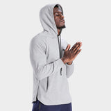 IRON LIFE FITNESS PERFORMANCE SPORTSWEAR HOODED SWEATSHIRT IN GRAY - boopdo