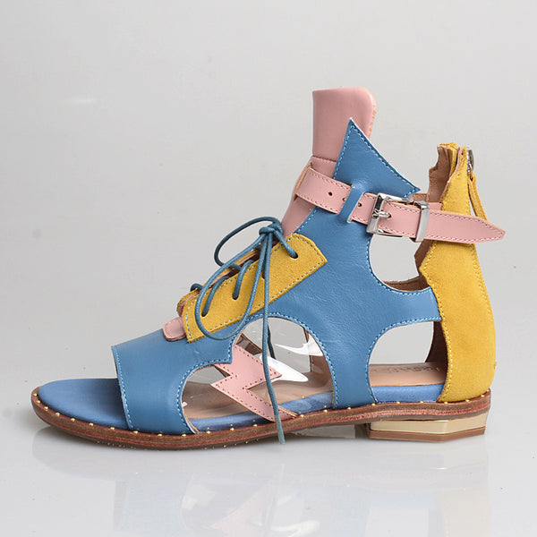 PROVA PERFETTO HUFFO ZAPPO STYLE OPEN TOE LEATHER SANDALS - boopdo