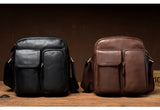 MANTIME HYPER STYLE 10 INCHES LEATHER MESSENGER BAG - boopdo