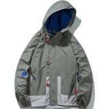 COSMICA TRENCH COLIC WINDBREAKER HOODED PLAID JACKET - boopdo