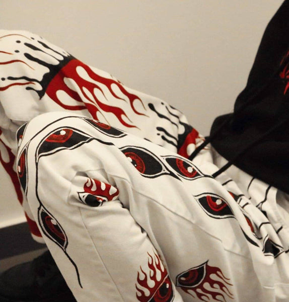 OBITUAR TOKYO ZOMBIE FLAME GRAFFITI CASUAL SWEATPANTS - boopdo