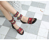 PROVA PERFETTO HUFFO WOFO OPEN TOE HIGH TOP ROMAN SANDALS - boopdo