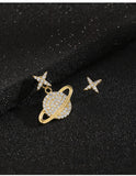 UZL DESIGN CRYSTAL STAR AND EARTH STUD EARRINGS - boopdo