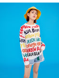 TOYOUTH TEXT PRINT IN MULTI LETTERS KNITTED JUMPER - boopdo