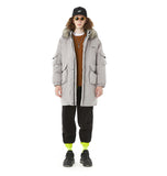 SWAGGER SHOTE MID LENGTH FAUX FUR COLLAR HOODED JACKET - boopdo