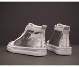 SCOTSHO VINTAGE BRUCEY SHOES WITH RIVET IN SILVER - boopdo
