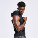 IRON LIFE CARDIOLA SPORTSWEAR SLEEVELESS HOODED T SHIRTS - boopdo