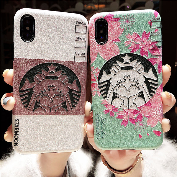 STARMOON CROWN PRINT MOBILE ANTI FALL APPLE IPHONE PHONE CASES - boopdo